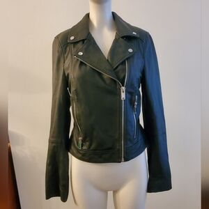 Pull&Bear Dark Leather Jacket